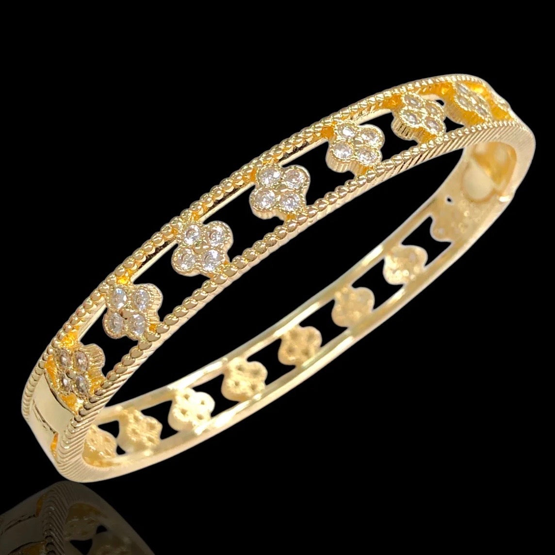 Iced Flower Bangle