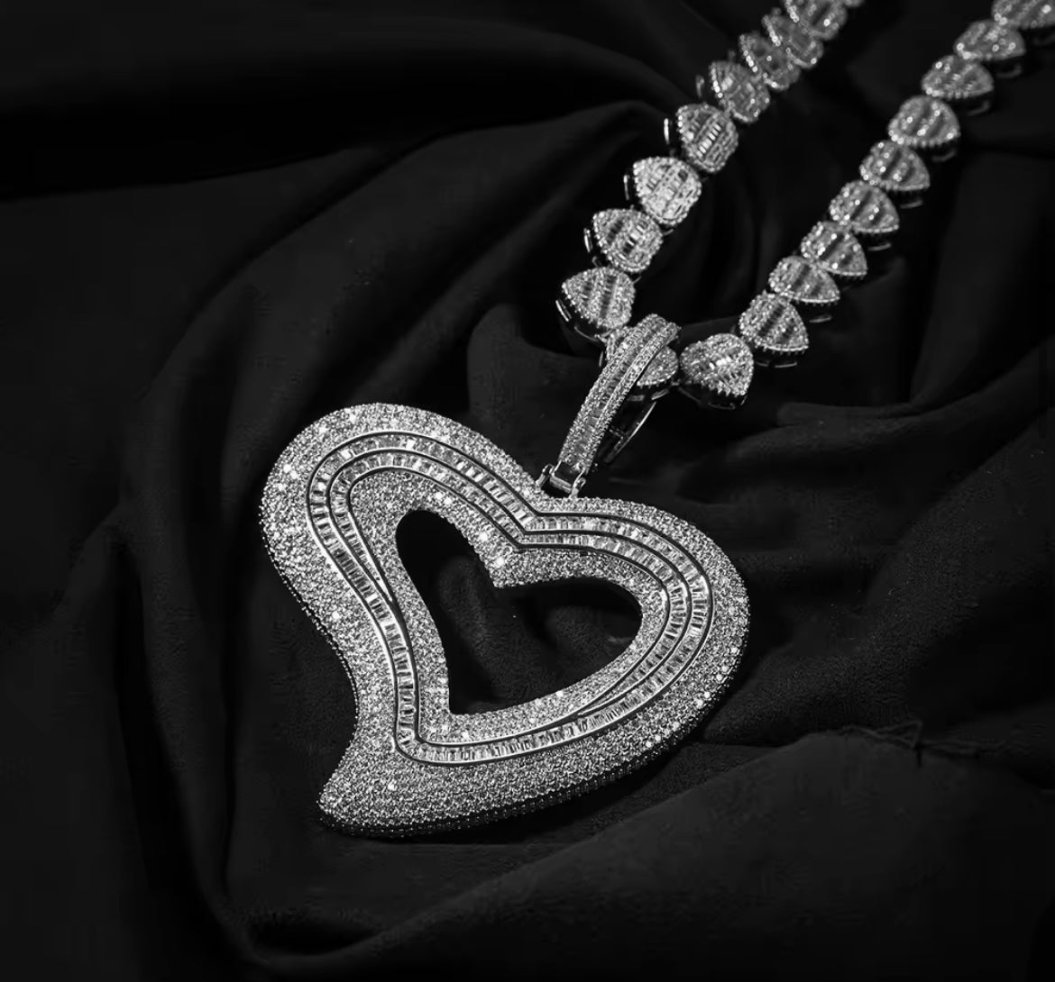 Big Hollow Heart Necklace