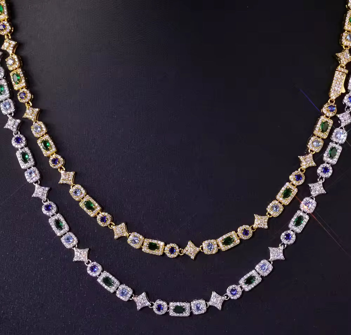 Aquatic Gemstone Tennis Chain