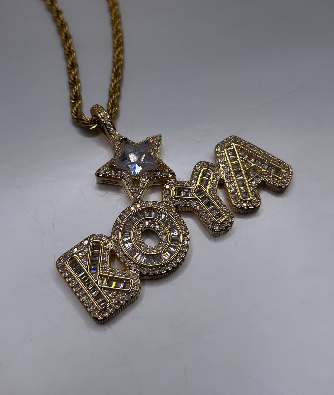 Baguette Name Necklace