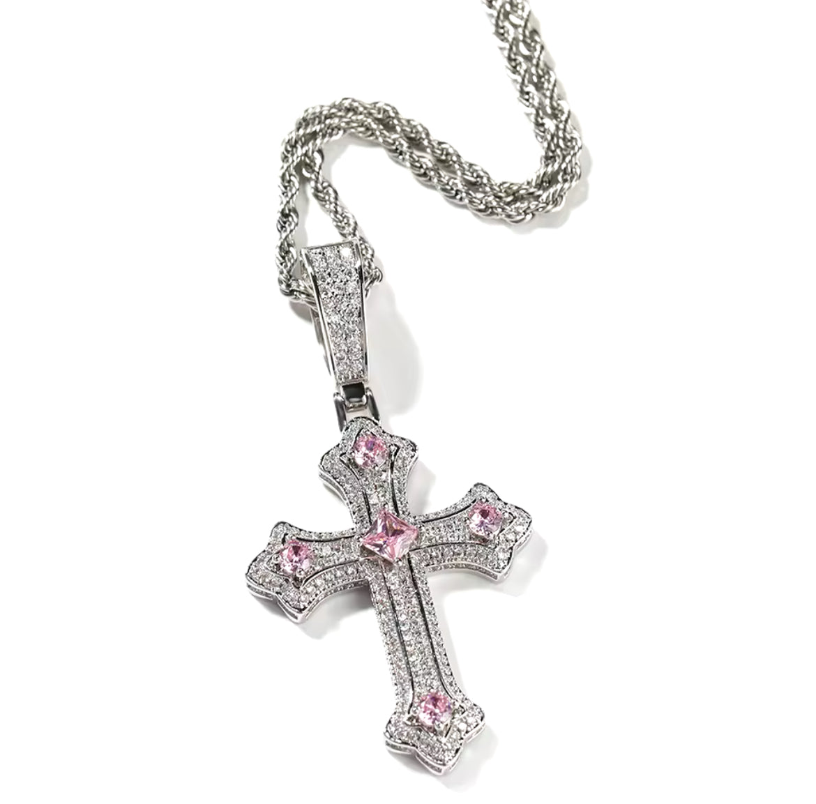 Cubic Cross Necklace