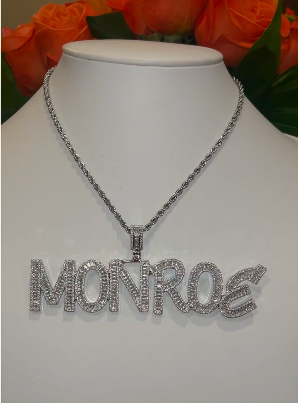 Moissanite Iced Out Name Necklace
