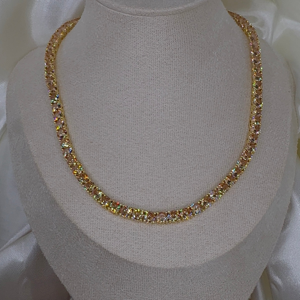 Golden Hour Tennis Necklace