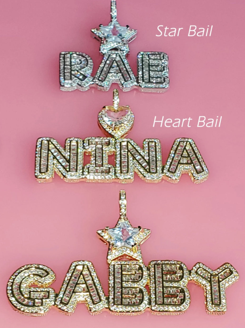 Baguette Name Necklace