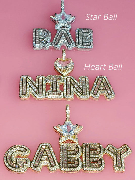 Baguette Name Necklace