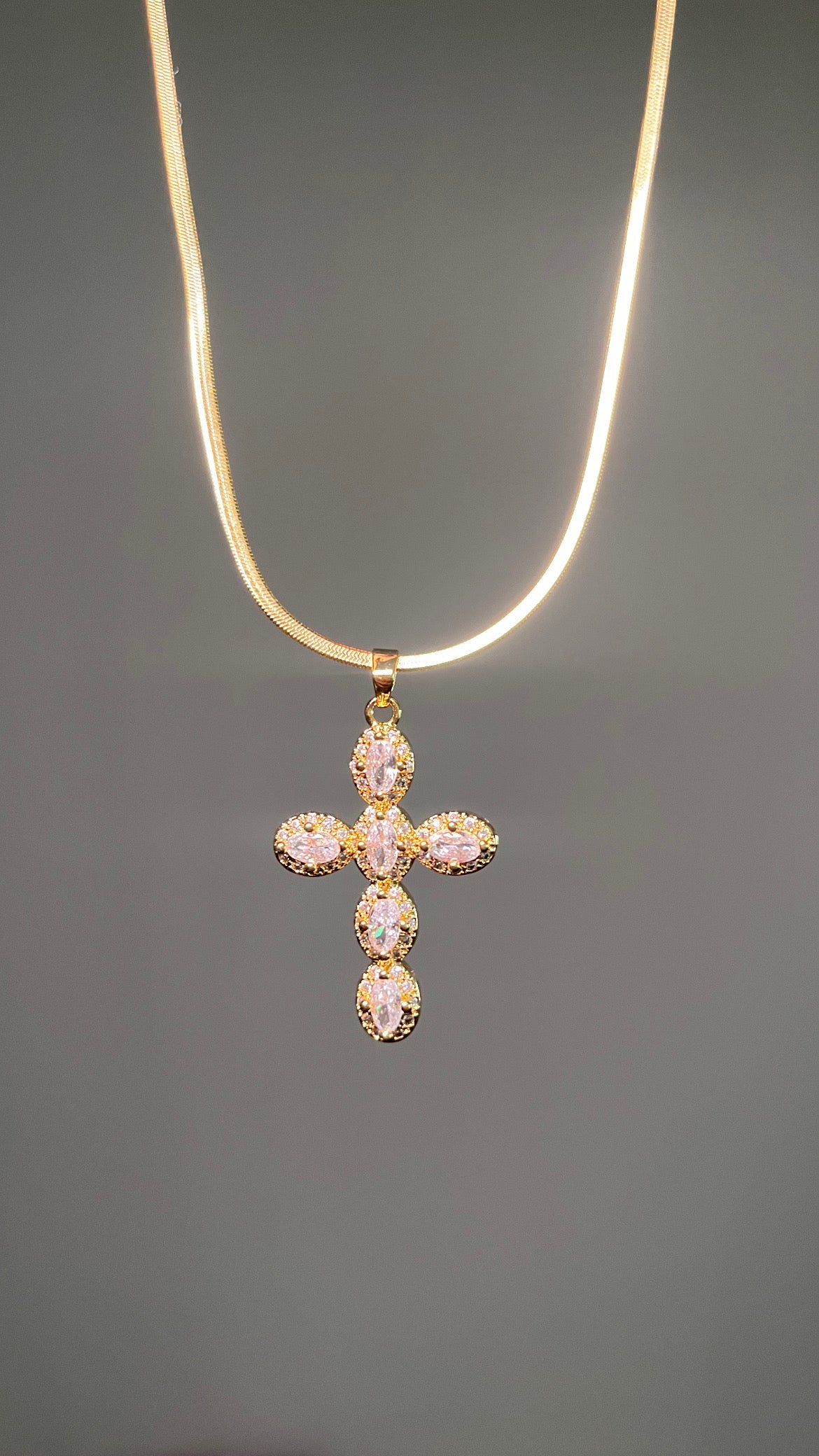 Herringbone Cross Necklace