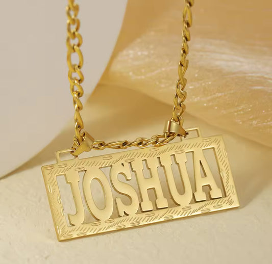Rectangle Name Necklace
