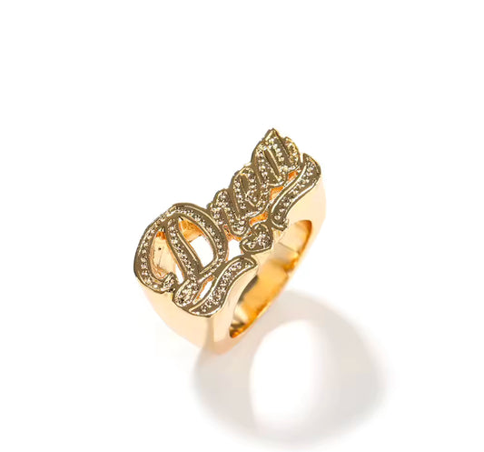Bold Name Ring