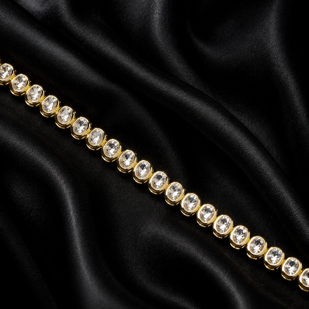 Oval Bezel Tennis Bracelet