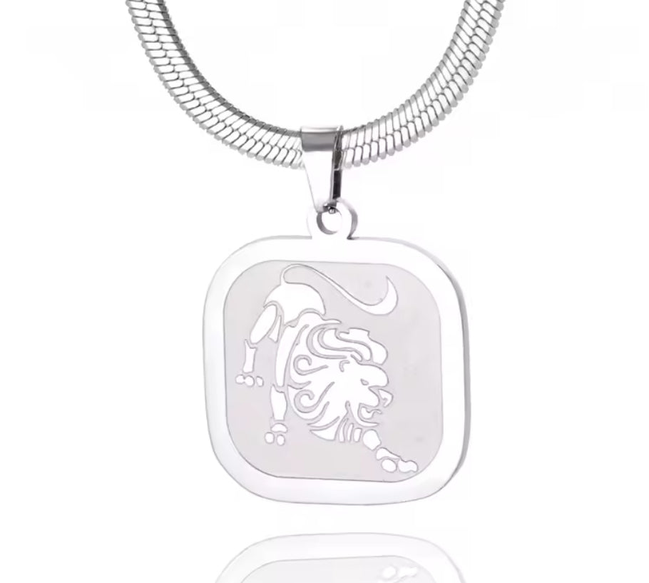Herringbone Zodiac Necklace