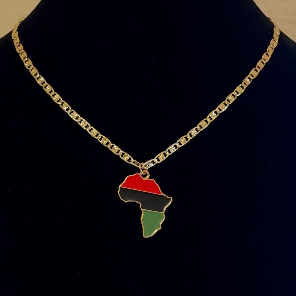 Pan-African Flag Necklace