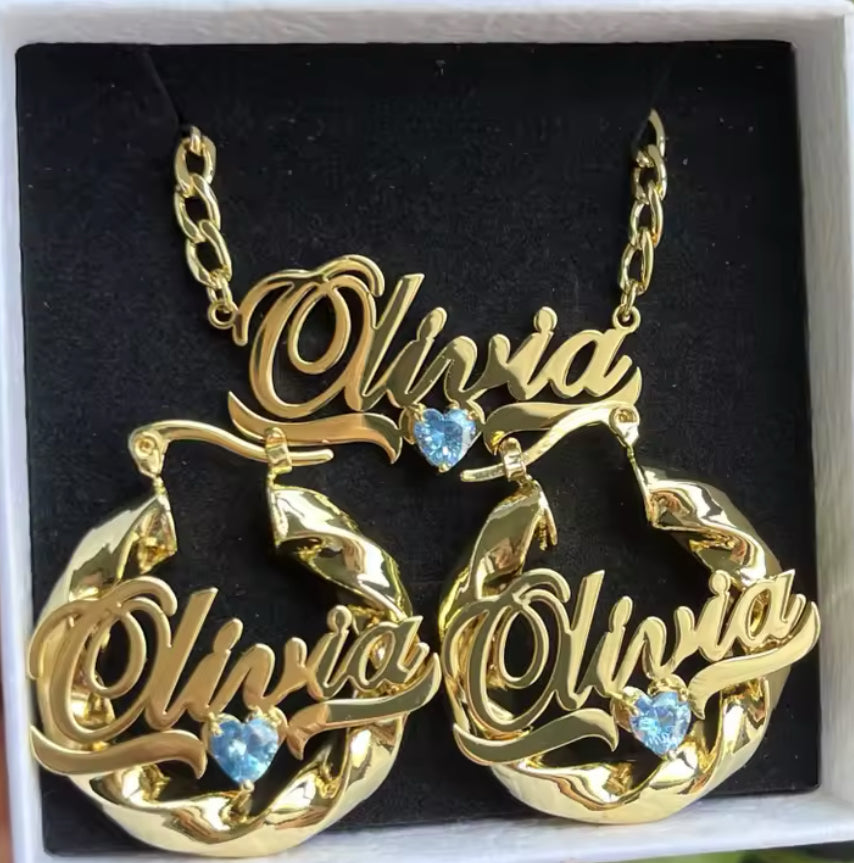 Twisted Hoop Set