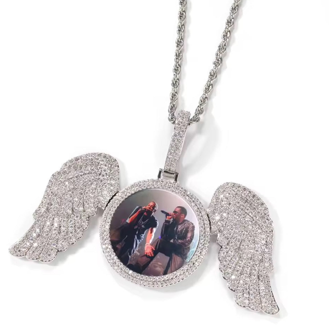 Winged Picture Pendant Necklace