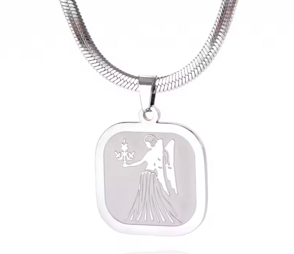 Herringbone Zodiac Necklace