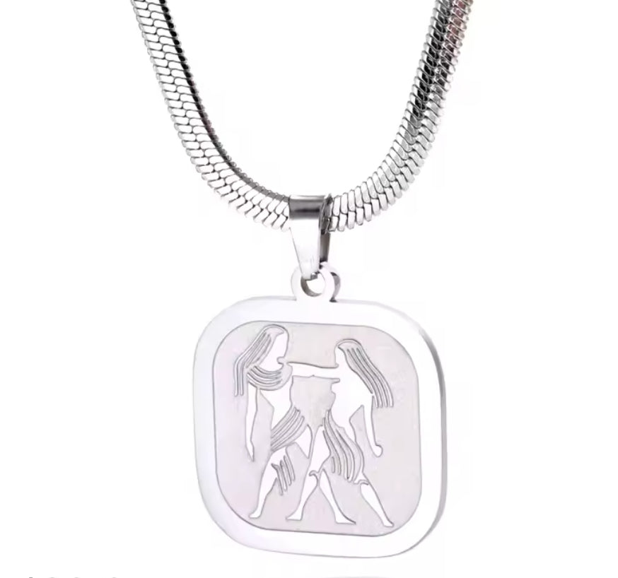 Herringbone Zodiac Necklace
