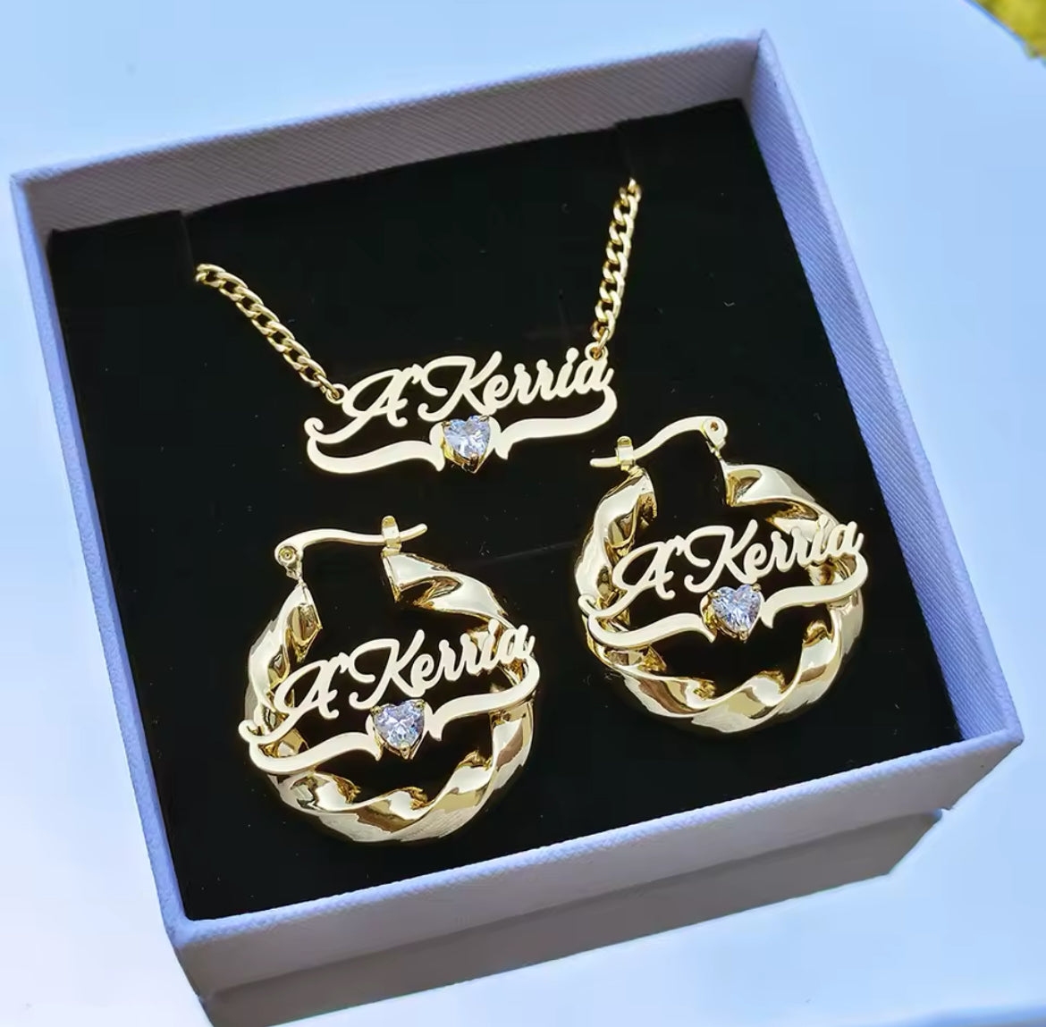 Twisted Hoop Set