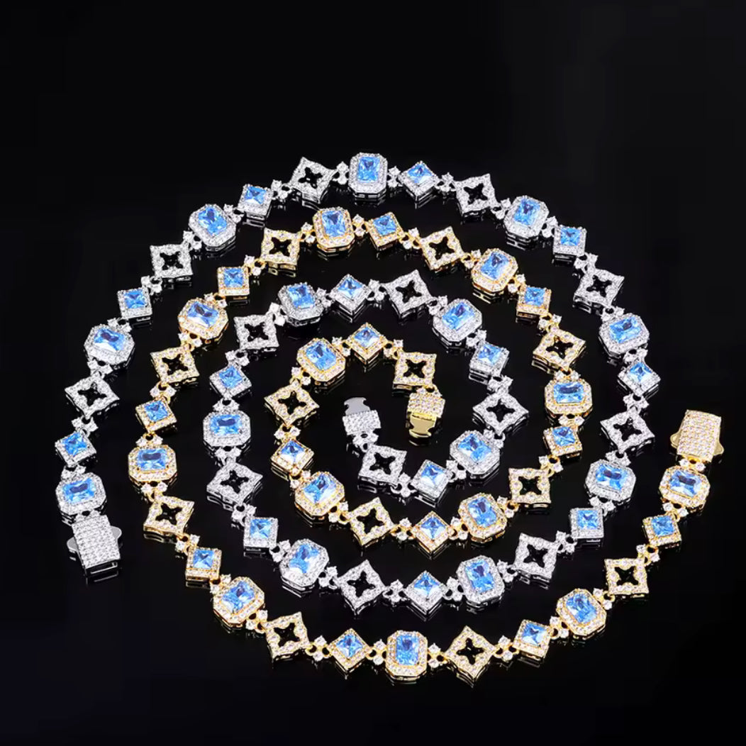 Blue Icy Gemstone Necklace