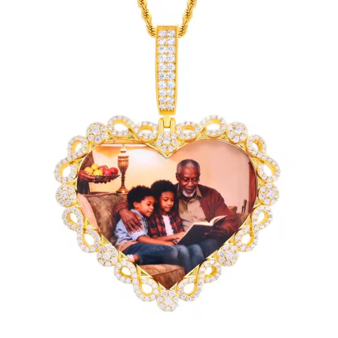 Infinity Heart Picture Necklace