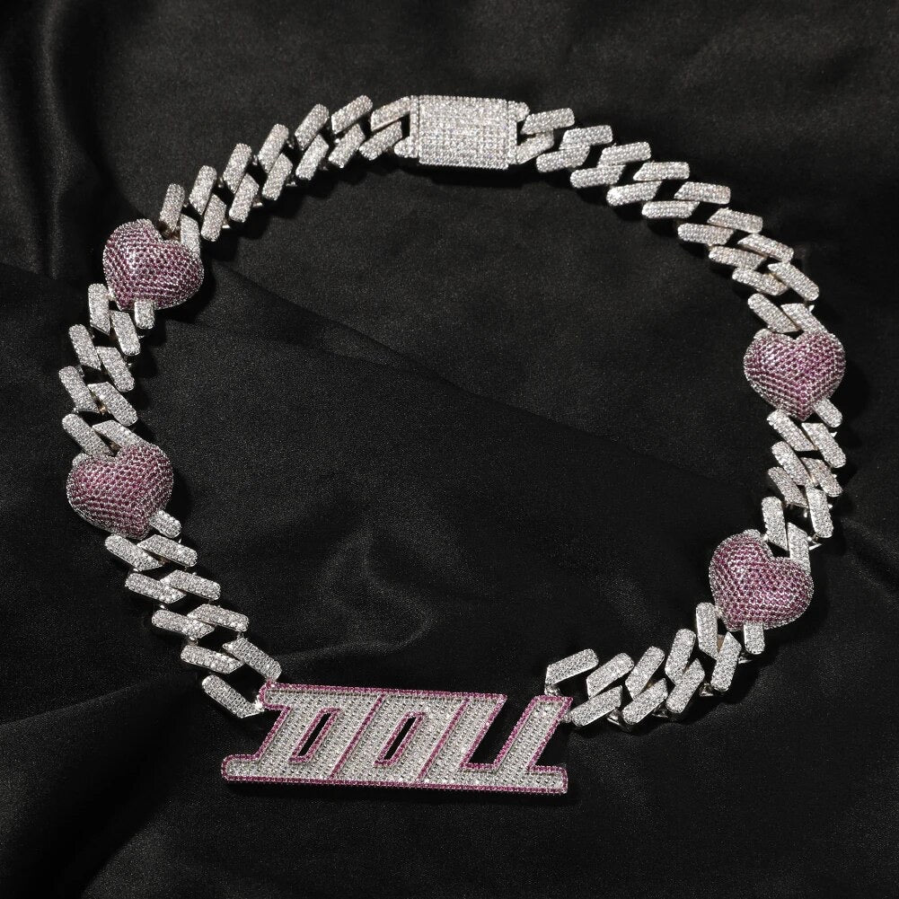 Cuban Heart Name Necklace