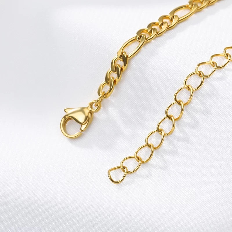 Hexagon Initial Anklet