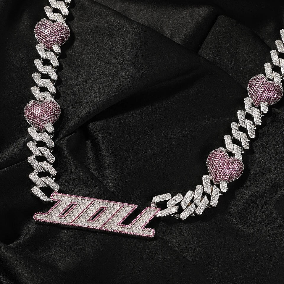 Cuban Heart Name Necklace