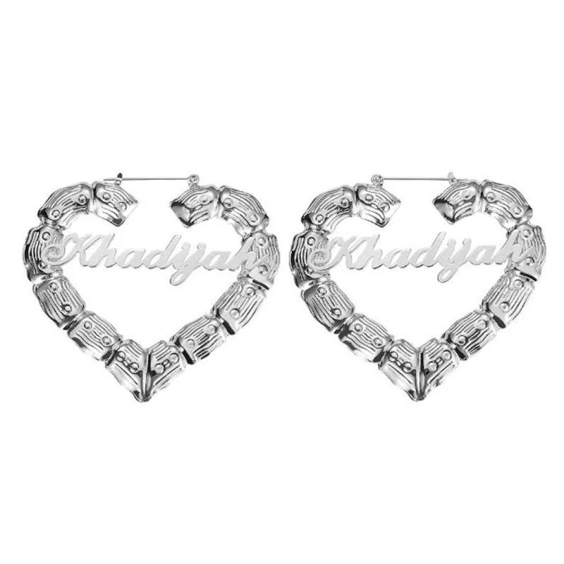 Bamboo Name Earrings