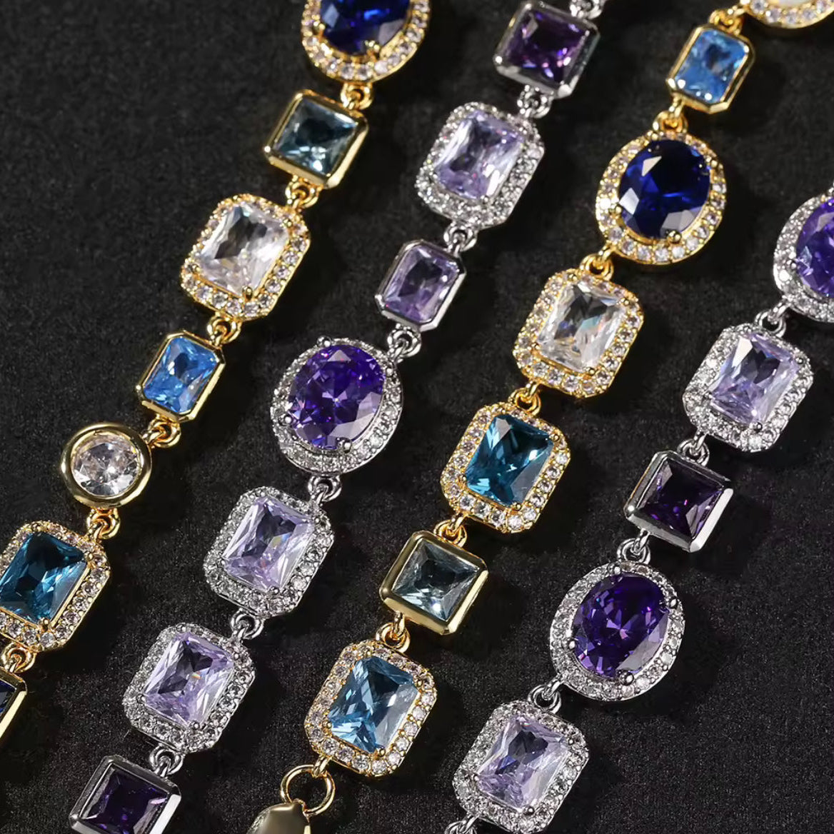 Colorful Gemstone Tennis Chain