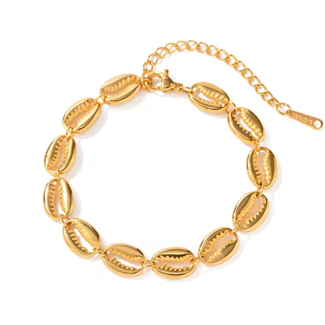 Gold Cowrie Shell Bracelet