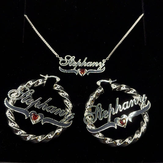 Twisted Hoop Set