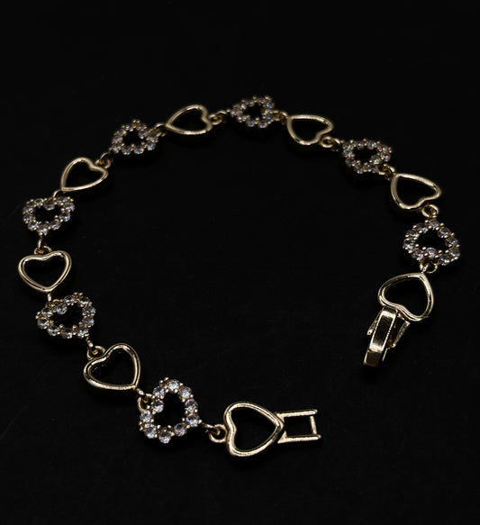 Classic Heart Tennis Bracelet