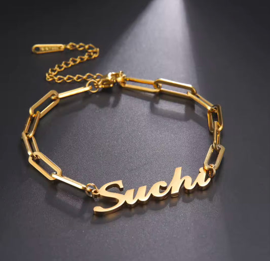 Paperclip Name Bracelet