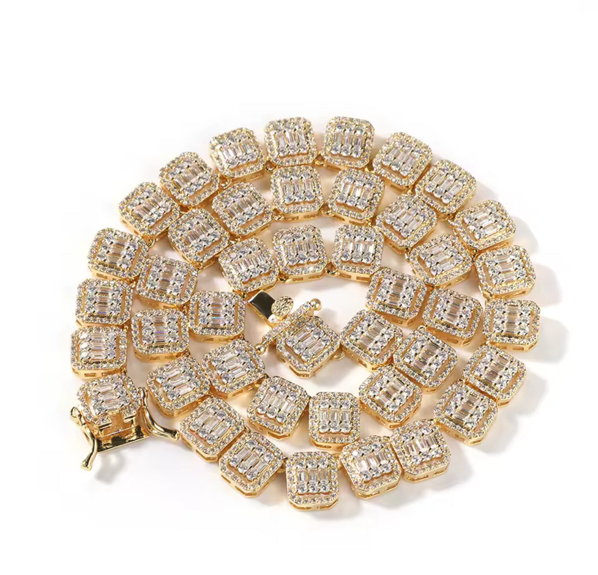 Iced Out Baguette Chain