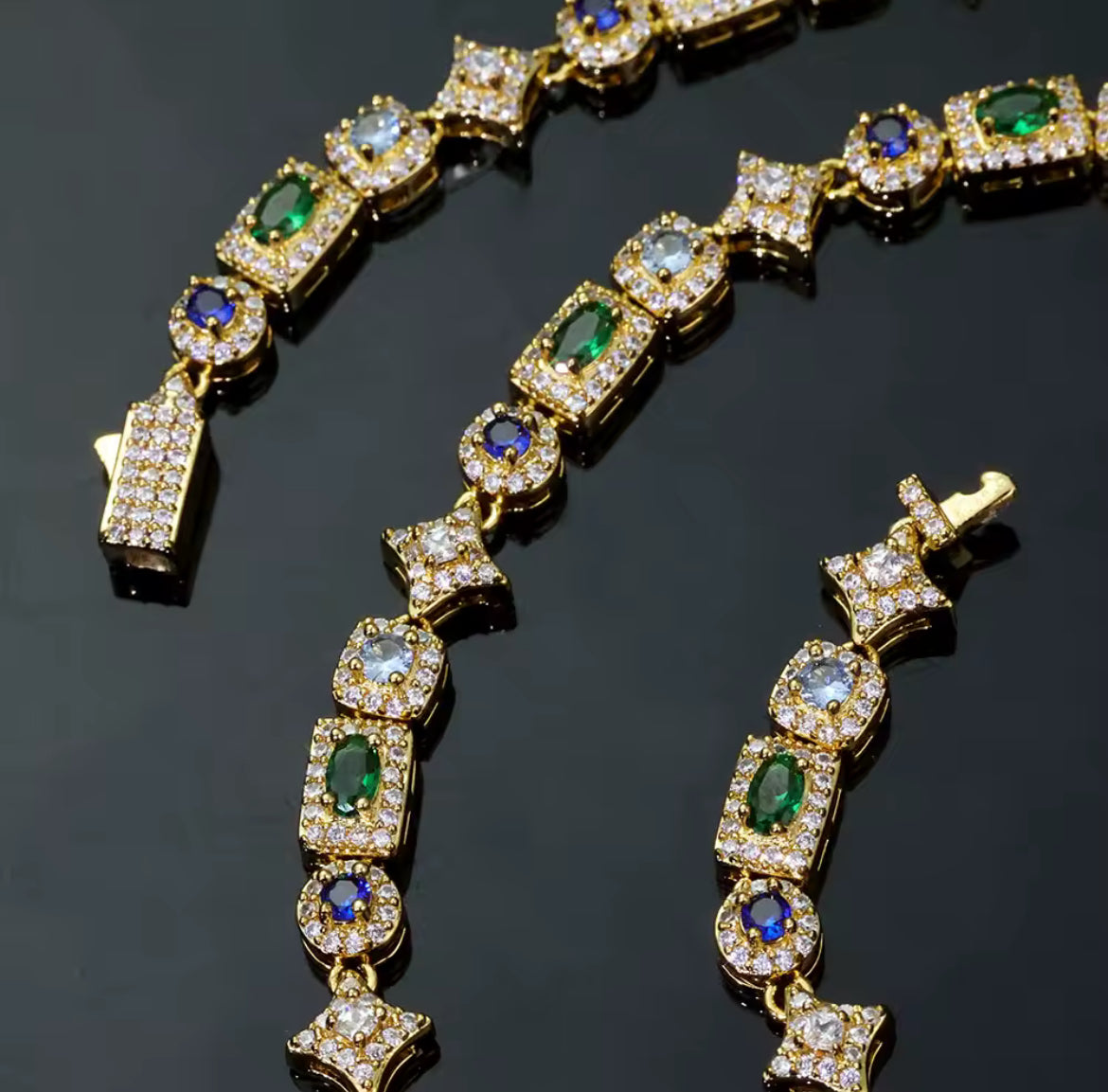 Aquatic Gemstone Tennis Chain