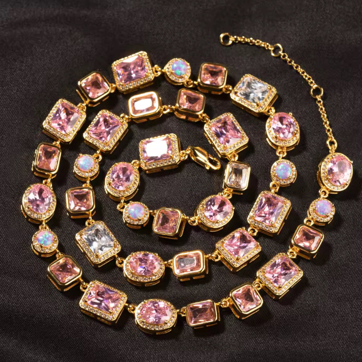 Colorful Gemstone Tennis Chain