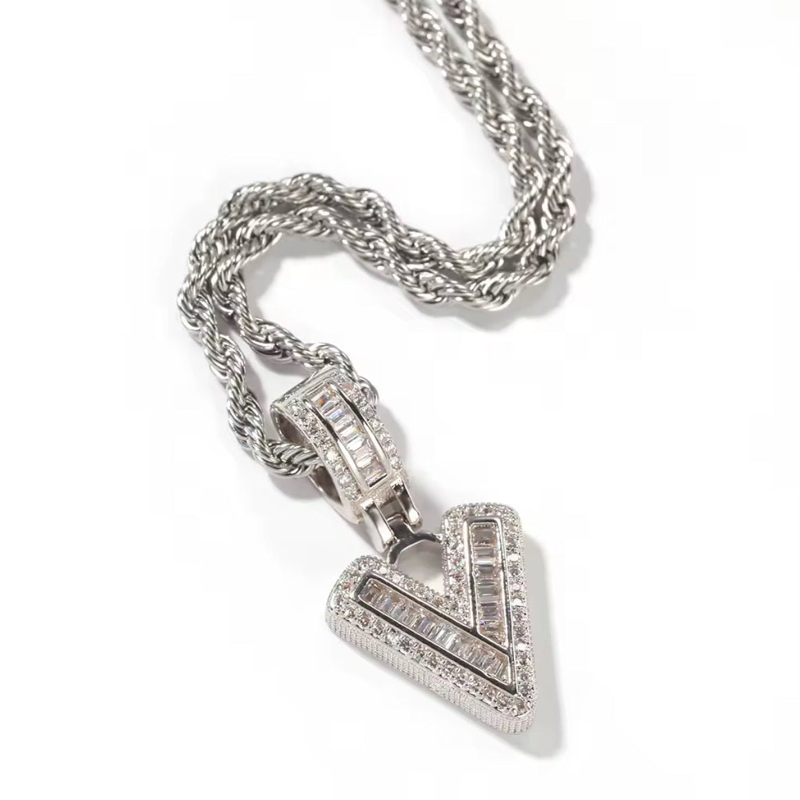 Baguette Bling Initial Necklace