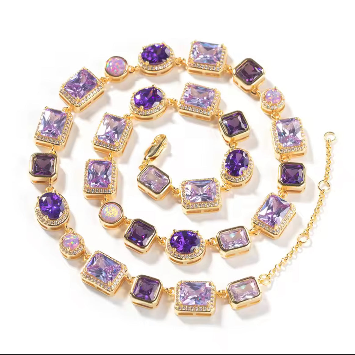 Colorful Gemstone Tennis Chain