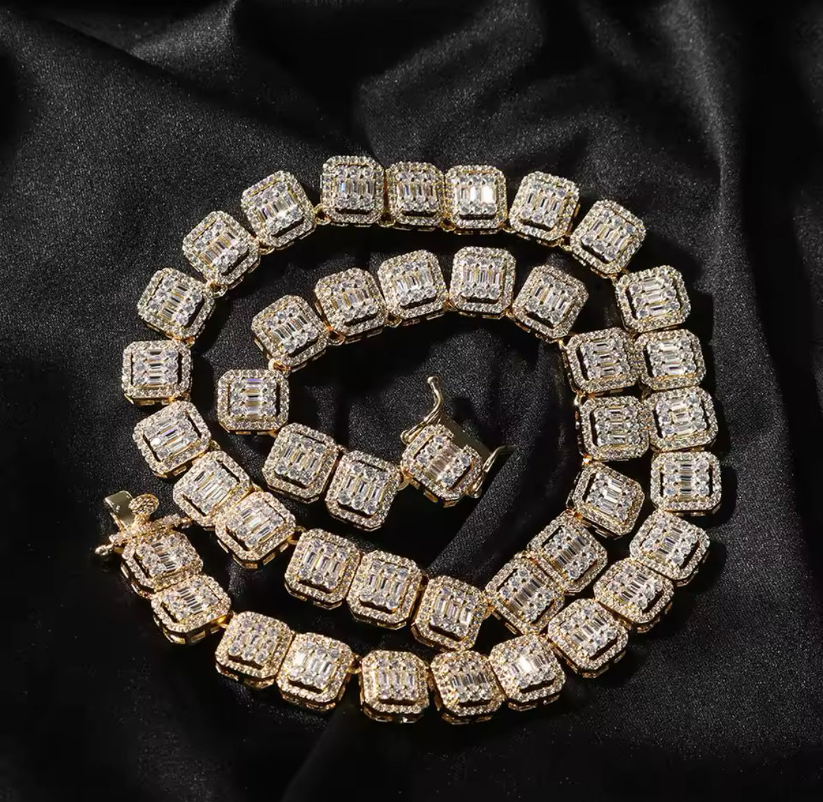 Iced Out Baguette Chain