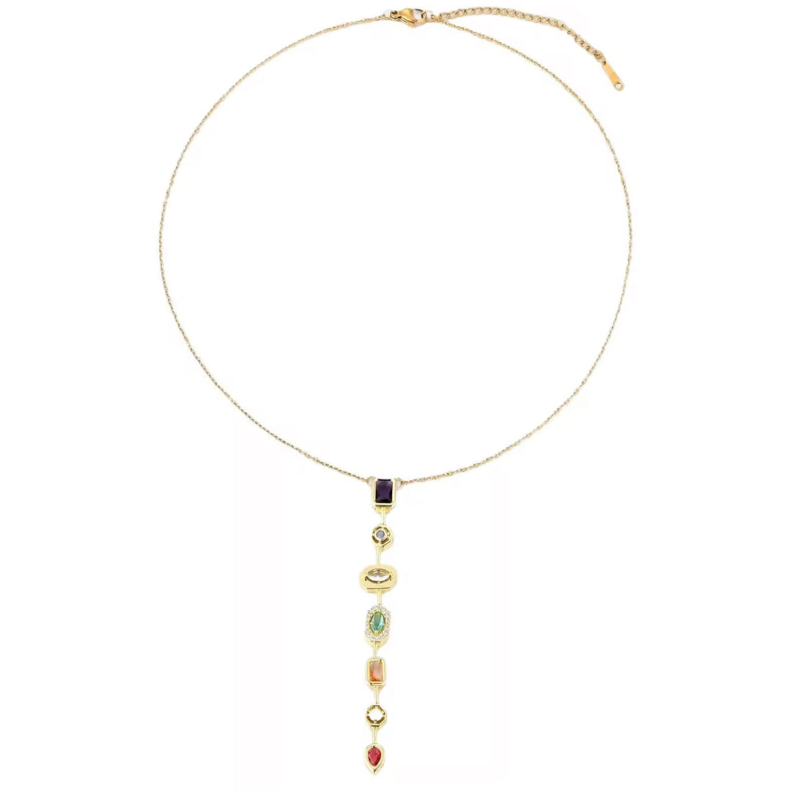 Drop Gemstone Necklace