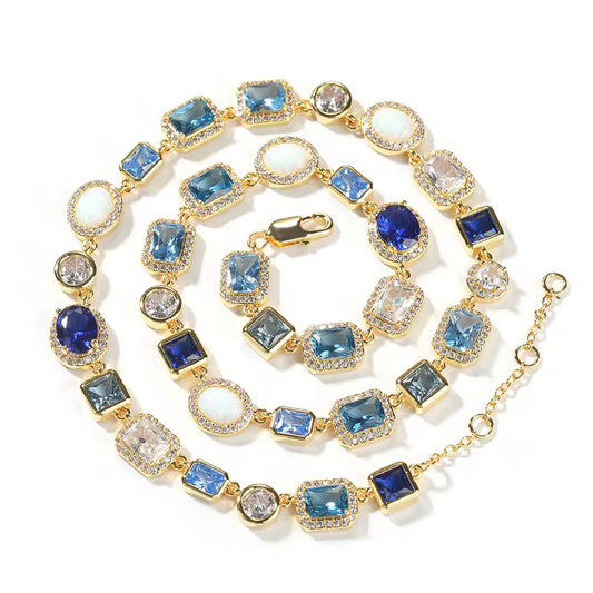 Colorful Gemstone Tennis Chain
