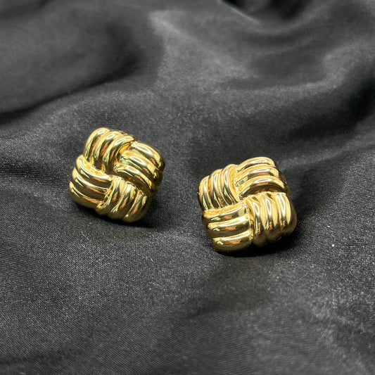 Chunky Square Stud Earrings