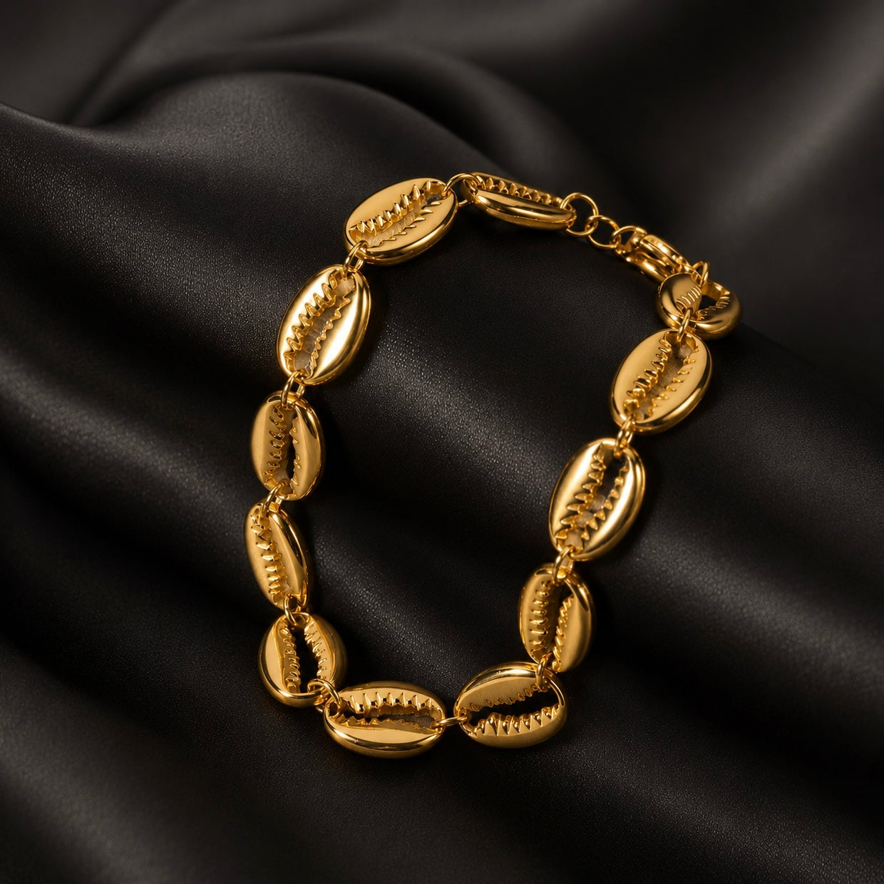 Gold Cowrie Shell Bracelet