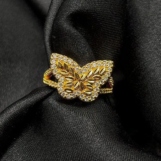24k Gold Plated Butterfly Ring