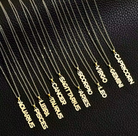 Vertical Zodiac Necklace