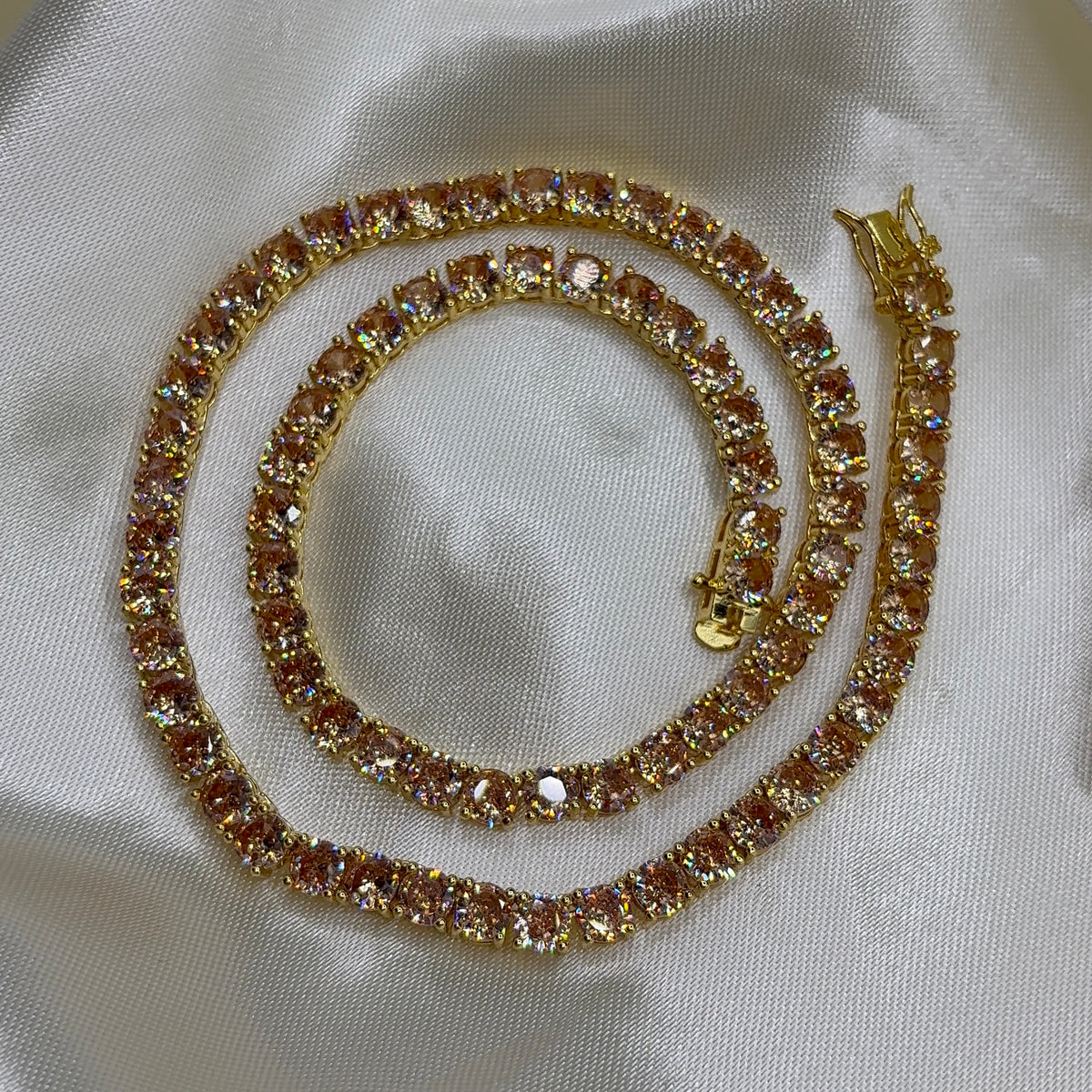 Golden Hour Tennis Necklace