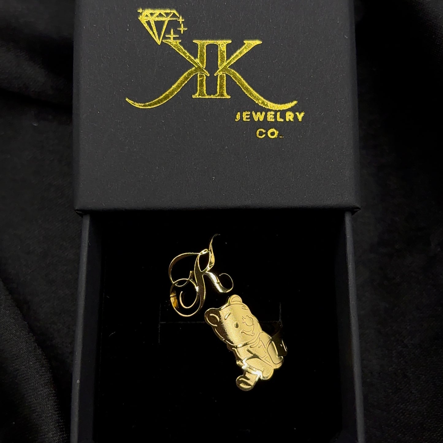 Pooh Bear Initial Ring