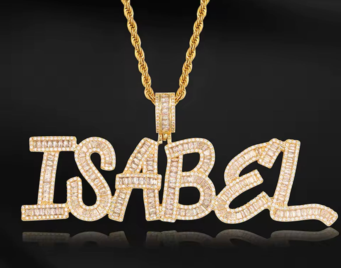 Moissanite Iced Out Name Necklace