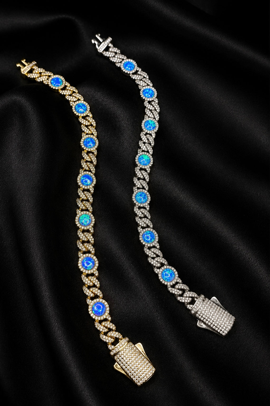Blue Opal Cuban Chain