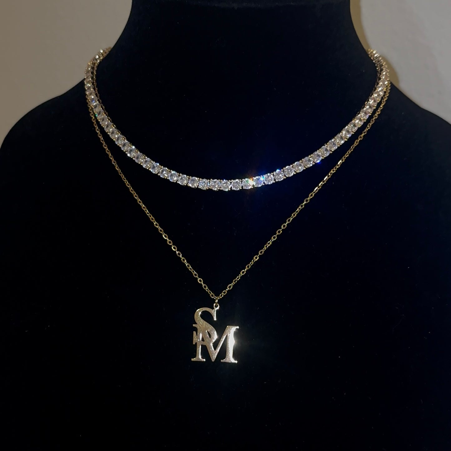 Dainty Double Initial Necklace