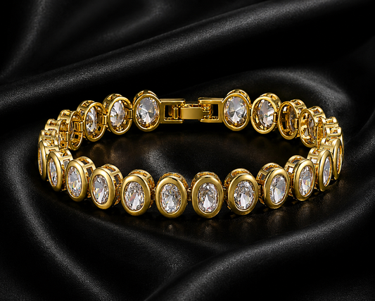 Oval Bezel Tennis Bracelet