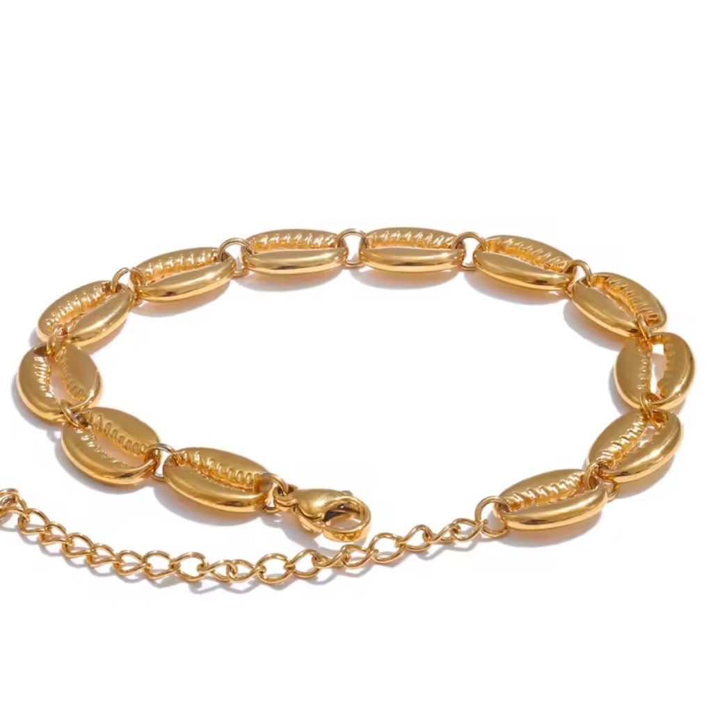 Gold Cowrie Shell Bracelet